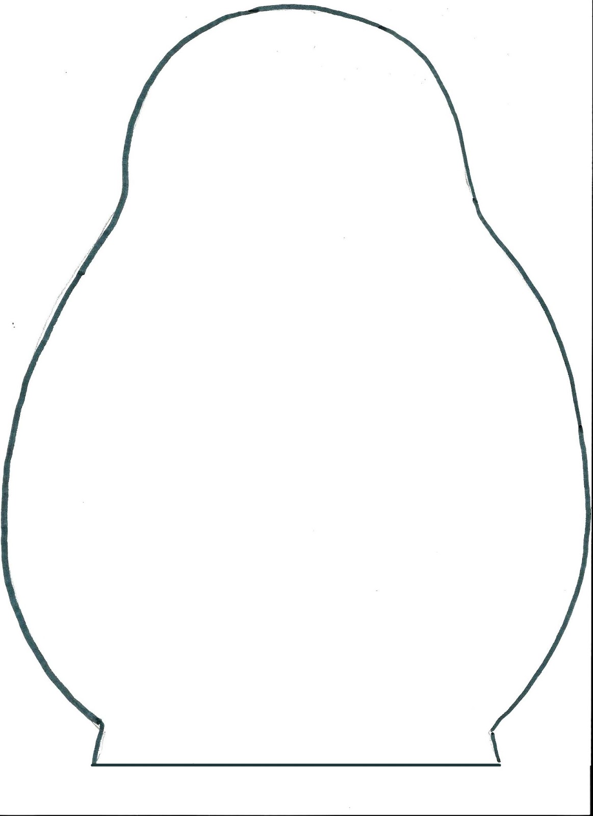 9 CUTE MATRYOSHKA NESTING DOLL CRAFTS russian doll outline
